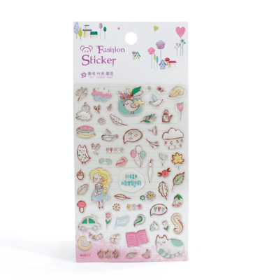 Adesivos com relevo - Pink girlie